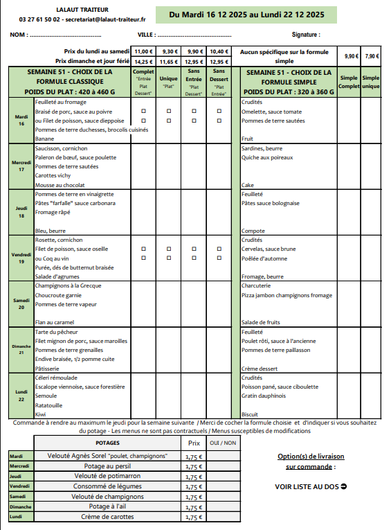 menu Lalaut portage 16122025